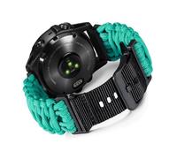 BINLUN Compatible with Garmin Watch Strap 20mm/22mm/26mm 550 Paracord Rugged Military Braided Nylon Watch Band Design for Garmin Fenix/Fit for Forerunner for MARQ for Descent