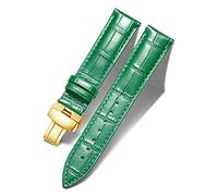 BINLUN Leather Watch Bands Replacement Alligator Pattern Watch Strap for Men Women with Silver/Gold/Rose Gold Butterfly Deployment Buckle(Green-G,16mm)