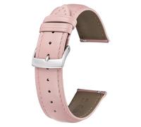 BINLUN Leather Watch Strap 12mm 14mm 16mm 18mm 19mm 20mm 21mm 22mm Quick Release Premium Calfskin Replacement Watch Band Multicolors Watchbands for Women Men (20mm,Pink)