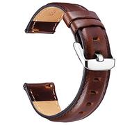 BINLUN Leather Watch Strap Quick Release Leather Bands Replacement for Women and Men 12mm 13mm 14mm 17mm 18mm 19mm 20mm 22mm Classic Smart in Black Brown Red