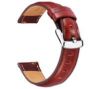 BINLUN Leather Watch Strap Quick Release Leather Bands Replacement for Women and Men 12mm 13mm 14mm 17mm 18mm 19mm 20mm 22mm Classic Smart in Black Brown Red