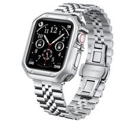 BINLUN Metal Strap Compatible with Apple Watch Strap 45mm 44mm 42mm 41mm 40mm 38mm for Men Women, Stainless Steel Replacement Bands with TPU Case Fit for iWatch Strap Series 9/8/7/SE2/SE/6/5/4/3/2/1