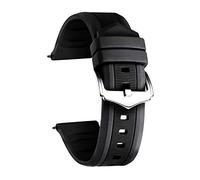 BINLUN Silicone Watch Straps 12mm-28mm Replacement Rubber Watch Bands Waterproof Sport Watchbands for Women Men (White/Red/Black/Blue/Orange/Green/Grey) （Black，16mm）