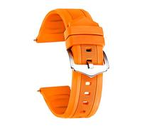 BINLUN Silicone Watch Straps 12mm-28mm Replacement Rubber Watch Bands Waterproof Sport Watchbands for Women Men (White/Red/Black/Blue/Orange/Green/Grey) （Orange，28mm）