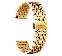 BINLUN Stainless Steel Watch Bands Premium Solid Replacement Watch Straps for Men & Ladies 6 Color(Gold, Silver, Black, Rose Gold, Gold Tone, Rose Gold Tone) 13 Size (12mm - 24mm)