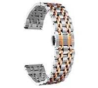 BINLUN Stainless Steel Watch Bands Premium Solid Replacement Watch Straps for Men & Ladies 6 Color(Gold, Silver, Black, Rose Gold, Gold Tone, Rose Gold Tone) 13 Size (12mm - 24mm)