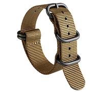 BINLUN Watch Strap Thick G10 Premium Ballistic Nylon Replacement Multicolor Bands for Men Women 18mm 19mm 20mm 21mm 22mm 23mm 24mm with Military Heavy Duty 5 Rings Silver/Black Stainless Steel Buckle