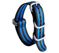 BINLUN Watch Strap Thick G10 Premium Ballistic Nylon Replacement Multicolor Bands for Men Women 18mm 19mm 20mm 21mm 22mm 23mm 24mm with Military Heavy Duty 5 Rings Silver/Black Stainless Steel Buckle
