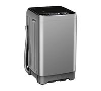 BINMIT 15.6lbs Full-Automatic Washing Machine, Portable Compact Laundry Washer with Drain Pump, 10 Programs 8 Water Levels with LED Display for RV, Camping, Apartment, Dorm, Dark-Grey