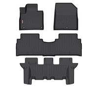 Binmotor-All Weather Floor Mats for Kia Sorento 2020 2019 2018 2017 2016, 1st & 2nd & 3rd Row Full Set, Heavy Duty Car Floor Liners-Black for Sorento Accessories