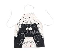 Binnan Kitchen Apron Unisex Cat Printed Sleeveless Print Kitchen Apron, Women Cooking Apron Funny Kitchen Bib Chef Kitchen Apron for Chef kitchen, Cooking, Grilling and Baking