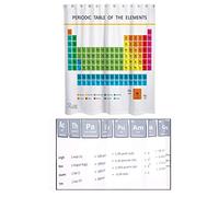 Binnan Waterproof Polyester Periodic Table Shower Curtain