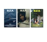 Binnigau 3pcs Sza Poster Set - Canvas Wall Art - Living Room, Bedroom, Kitchen - Modern Style - Red - 24x36 inches