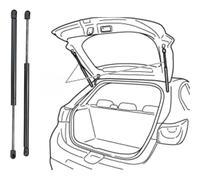 BINNXC 2pcs Car Rear Tailgate Boot Gas Spring Struts for Volvo S60 I (384) Sedan 2001-2009(OEM-86502333)-26.9cm,Trunk Gate Lift Prop Shocks Hydraulic Arm Rod Telescopic Arm Prop Damper