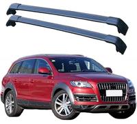 BINNXC 2Pcs Car Roof Rack Cross Bars for Audi Q7 5 4L SUV 2006 2007 2008 2009 2010-2015, Aluminium Top Side Rail Bar Roof Rail Rack Crossbars Cross Bar,A-Black