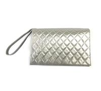 Binocktails Clutch Purse with Hidden Flask (Silver), Holds 26 oz (800 ml), Wine Bag Flask, Wine Purse (Silver)