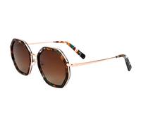 Binocle Eyewear - Angela Shiny Pink Gold Blue Tortoise Gradient Brown Polarized - Sunglasses