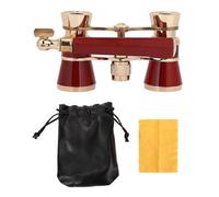 Binocolo per occhiali 3X25 con manici regolabili, binocolo per teatro Piccolo binocolo da teatro portatile binocolo compatto leggero, occhiali per teatro portatili Occhiali per (Rossa)