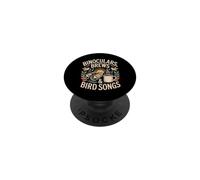 Binocular Brews & Bird Songs Birdwatching Coffee PopSockets Adhesive PopGrip