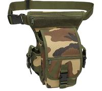 Binocular Harness, Adjustable Oxford Fabric Hunting Chest Pack with Waterproof Cover Multi-function Leg Bag for Hunting Hiking Birdwatching, Camouflage