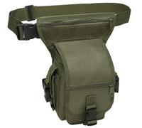 Binocular Harness, Adjustable Oxford Fabric Hunting Chest Pack with Waterproof Cover Multi-Function Leg Bag for Hunting Hiking Birdwatching, Army Green