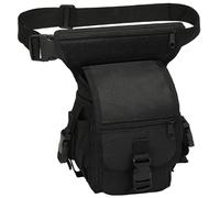 Binocular Harness, Adjustable Oxford Fabric Hunting Chest Pack with Waterproof Cover Multi-Function Leg Bag for Hunting Hiking Birdwatching, Black