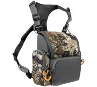 Binocular Harness Breathable Adjustable Hunting Chest Pack with Multi-Pocket Waterproof Hunting Pack for Men and Women, Camouflage