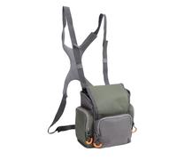 Binocular Harness Chest Pack, Bino Case with Rangefinder Pouch Adjustable Binocular Case with Rain Cover Bino Harness Lightweight Compact for Bird Watching Hiking Shootings