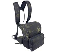 Binocular Harness Chest Pack - Lightweight Bino Harness with Rangefinder Pouch |Rain Cover Binocular Case with Silent Magnetic Closure and MOLLE System for Hunting, Birdwatching, and Hiking