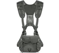 Binocular Harness Chest Pack - Lightweight Bino Harness with Rangefinder Pouch, Silent Hunting Chest Rig and Binocular Case w/ MOLLE system, Veteran Owned Gear, Gray