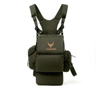 Binocular Harness Chest Pack with Rangefinder Pouch and Molle Storage Case | Magnetic Telescope Bag, One-Hand Open, Magnetic Rangefinder Pouch, MOLLE Bag, Rain Cover