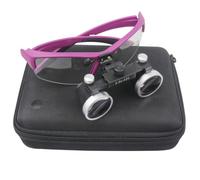 Binocular Loupes Optical Glass, Dental Portable Glass, Adjustable Pupil Distance, For Orthopedics, Microsurgery, Oral Surgery 2.5-Purple
