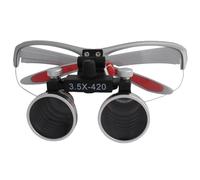 Binocular Loupes Optical Glass, Dental Portable Glass, Adjustable Pupil Distance, For Orthopedics, Microsurgery, Oral Surgery 3.5-Silver