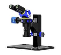 Binocular Microscopes, 7X-45X Lab Stereo Microscope Kit, PL10X25 Eyepieces, 0.75X Objective, LED Ring Light, for Students Adults Beginner