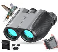 Binoculars 12x25 for Adults and Kids Night Vision Binoculars Compact Binocular Waterproof Binocular Wide Field of View for Bird Watching,Hiking,Hunting,Concert with Binocular Cases