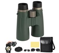 Binoculars 12x42 for Adults High Power, Compact HD Binoculars for Bird Watching, Hunting, Traveling with Wider View, Smart Focus & Clear Low Light Vision(Green)