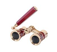 Binoculars Binoculars Tele 3X25 Compact Folding Gold Plated All Metal Body Design Radiant Temperament Optical Glass Lens For Theater Horse Racing Classical Gold,