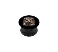 Binoculars Brews & Bird Songs Birdwatching Coffee Lover PopSockets Adhesive PopGrip