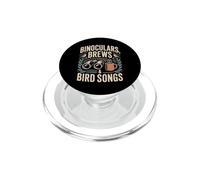 Binoculars Brews Bird Songs Birdwatching Coffee Retro PopSockets PopGrip for MagSafe