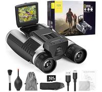 Binoculars Camera for Adults, 2.4" 48MP Pictures 2.5K Videos Camera 12X Optical 8X Digital Zoom, Binoculars for Bird Watching Hunting Outdoor Adventures