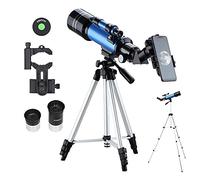 Binoculars for Adults Astronomical for Kids 400/70mm Monocular with Adjustable Tripod and Phone Holder, Professional Zoom Space Universe for Children Adult Beginners, Blue