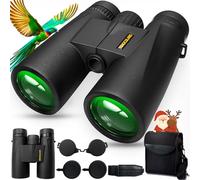 Binoculars for Adults High Powered - 12X42 HD Compact Binoculars for Bird Watching, Hunting Gear, Cruise & Beach Vacations Essential, Camping & Travel Essential Accessories (Black)