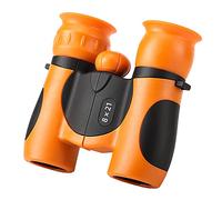 Binoculars for Kids 8X21 High-Resolution Kids Binoculars Gift Set for Boys Girls Portable Kids Binoculars for Bird Watching Hiking Hunting Outdoor Games/Green (Orange)