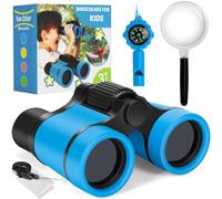 Binoculars for Kids, Kids Binoculars toys for 3 4 5 6 7 8 Years Boys and Girls, Set with Magnifying Glass & Compass - Birthday Gifts Outdoor Toy for Kid Ages 3-8 Toddler Camping (blue)