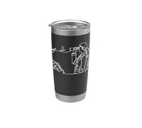 Binoculars Line Art Birdwatcher Stainless Steel Insulated Tumbler