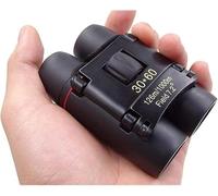 Binoculars Small Portable Binoculars, Professional Folding 30X60 Binoculars Zoom Night Vision High Magnification Binoculars Monoculars for Hunting Travel Clear (Black)