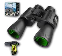 Binoculars with Smart Phone Bracket Adapter, Militar, 20x50, Adults, Bird Watching, High Power Waterproof with Low Light Night Vision for Hunting, Travel, Games, Carrying Case Strap.