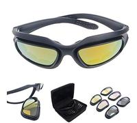 Binoster Polarized Driving Riding Lens Sun Glasses with 4 Lens for Motorcycle Bicycle Outdoor Activity Sports Hunting Military