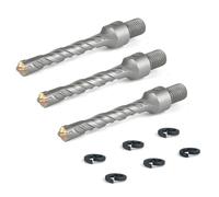 BINOTA 3-Pack Center Drill Bits for Concrete Hole Saw - Tungsten Carbide Centering Drill with Cross-Type Teeth, Self-Tightening Thread, Compatible with BINOTA Connecting Rod Only
