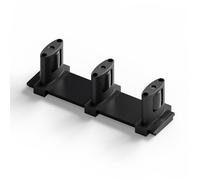 BINOTE Sliding Closet Door Floor Guide, Sliding Door Guides Floor Mount for Double Bypass Door, Update Adjustable 3-Roller Design